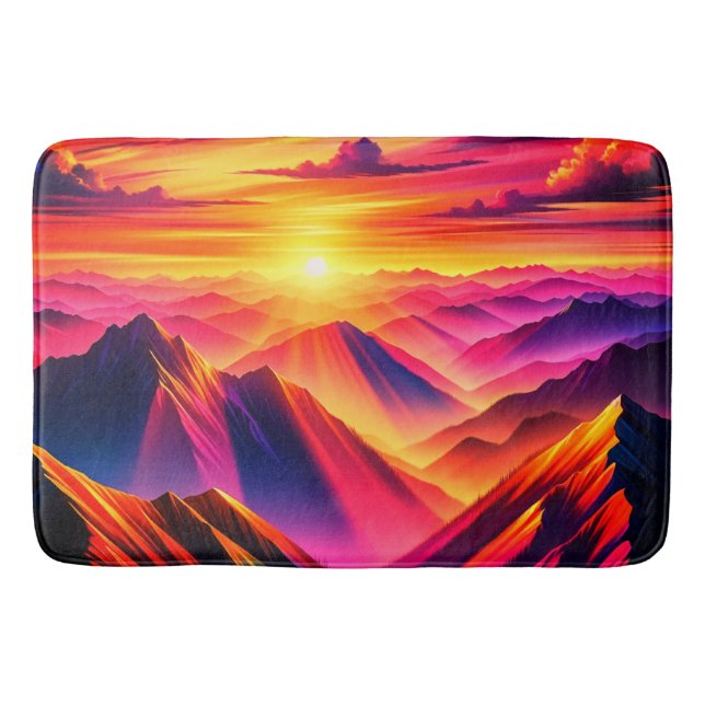 Mountain Scene Bath Mat (Front)