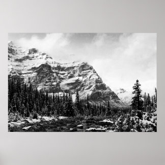 Mountain Scene (Black & White) (unbordered) Poster