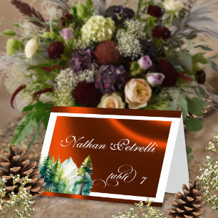 Mountain Scene - Copper Place Card