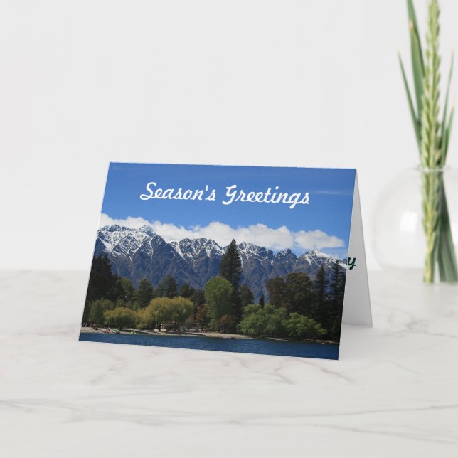 Mountain Scene Holiday Card (Front)