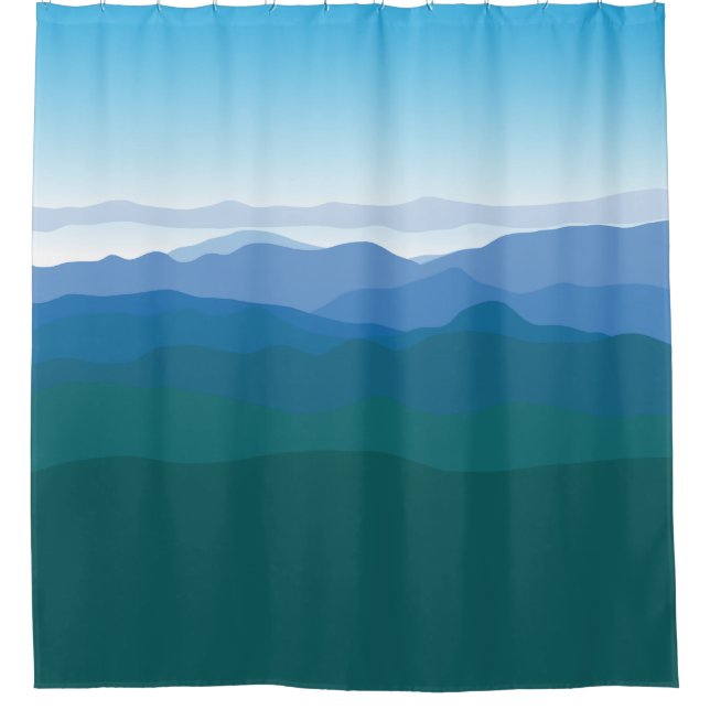 Mountain Scene Shower Curtain (Front)