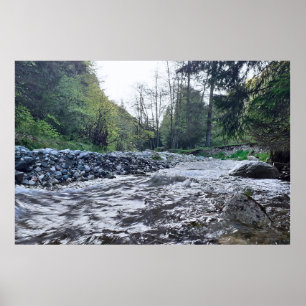 Mountain Scenic Autumn River - Wild Nature Romania Poster