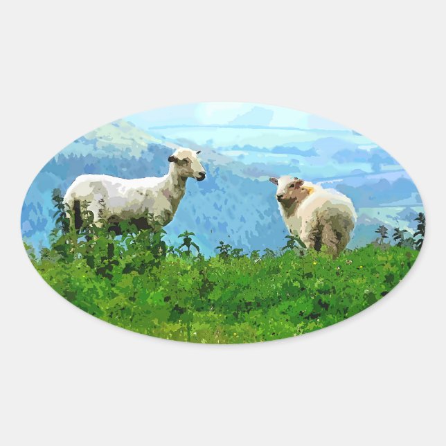 MOUNTAIN SHEEP OVAL STICKER (Front)