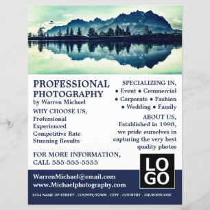 Mountain Shot, Photography, Photographer Hire Flyer