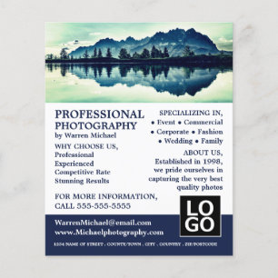 Mountain Shot, Photography, Photographer Hire Flyer