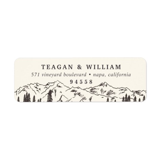 Mountain Sketch Return Address Return Address Label