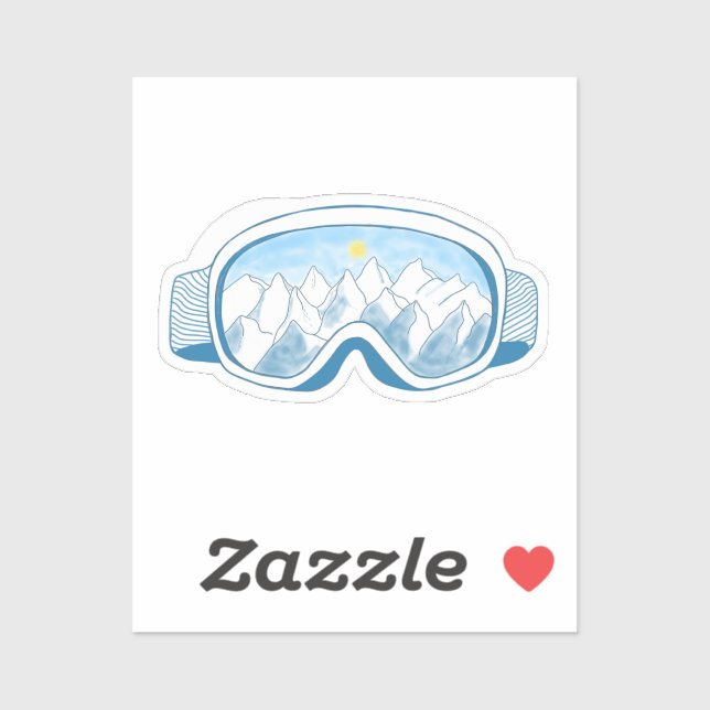 Mountain Ski Goggles Illustration   (Sheet)