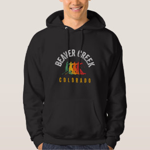 Mountain Skier Retro Skiing Hoodie