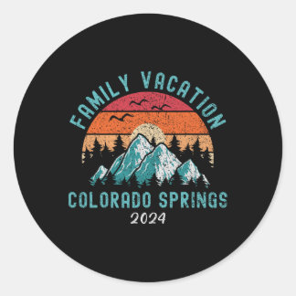 Mountain Skiing Hiking Family Vacation Colorado Sp Classic Round Sticker