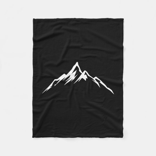 Mountain skiing mountaineering mountain biker fleece blanket (Front)
