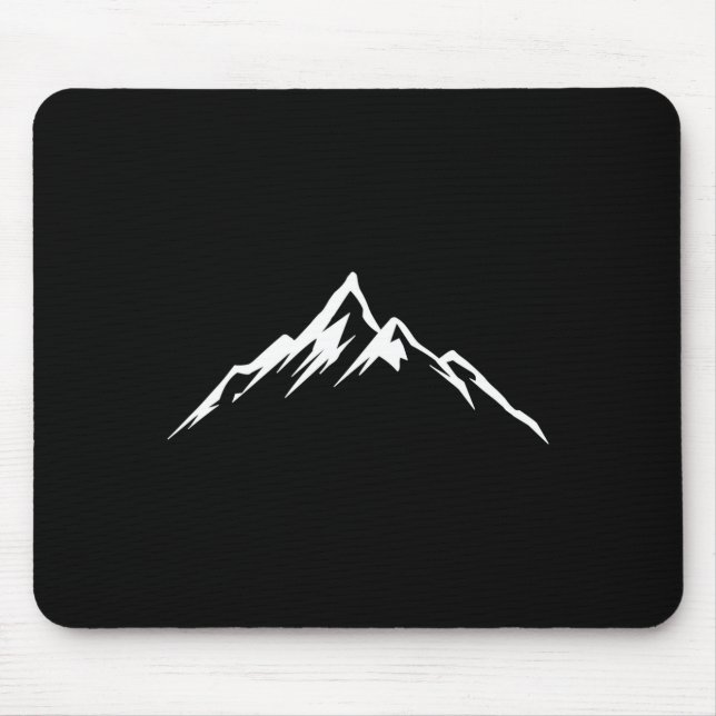Mountain skiing mountaineering mountain biker mouse mat (Front)