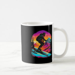 Mountain Skiing Rider Retro Vintage Ski Vintage Wi Coffee Mug