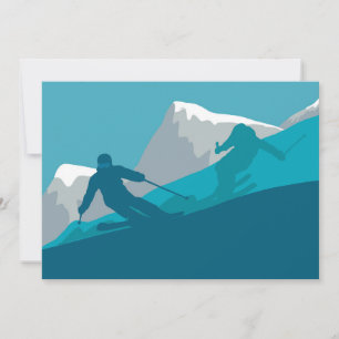 Mountain Skiing  Sport Invitation