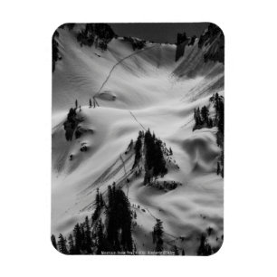 Mountain Snow Trail Flexible Photo Magnet