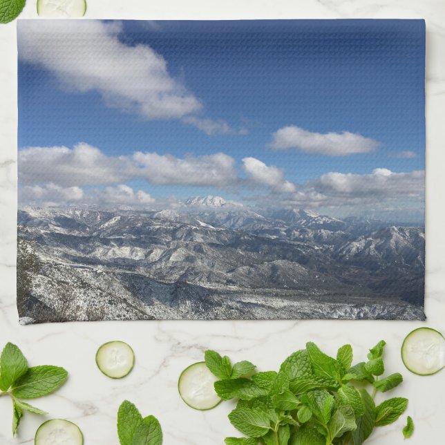 Mountain Snowscape Kitchen Towel (Folded)