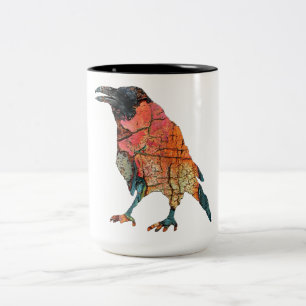 Mountain Spirits Crow Two-Tone Coffee Mug