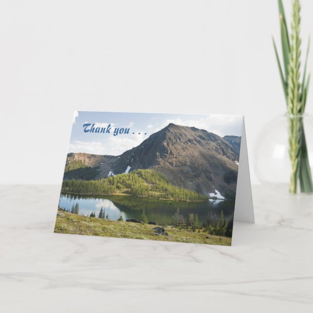 Mountain Splendor Thank You Greeting Card (Front)