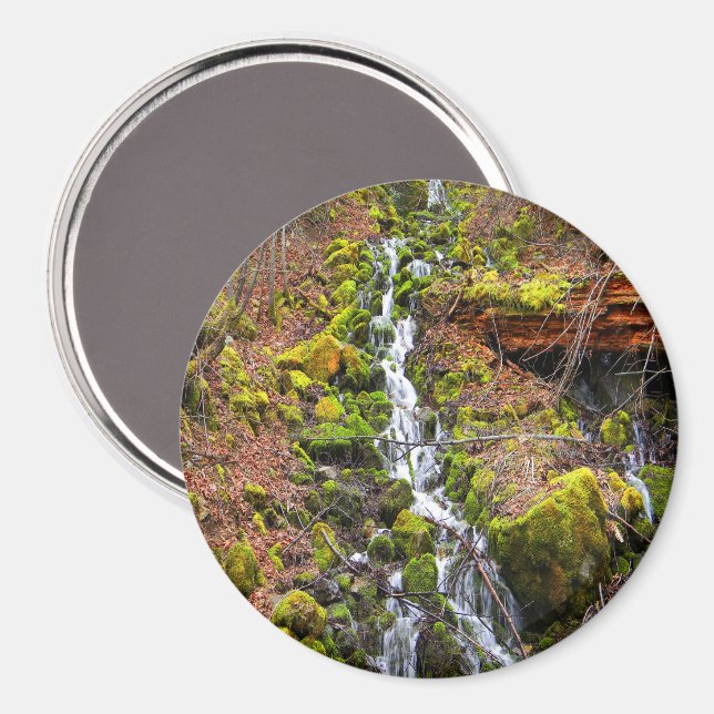 Mountain spring waterfall..... magnet (Front/Back)