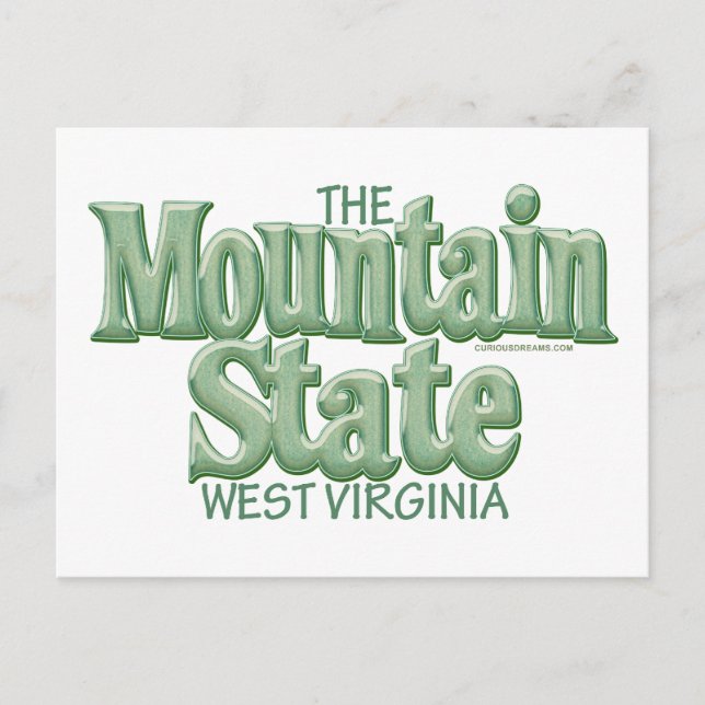 Mountain State, West Virginia Postcard (Front)
