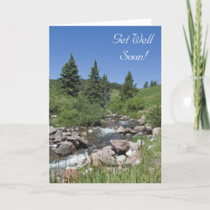 Mountain Stream Get Well Soon Card
