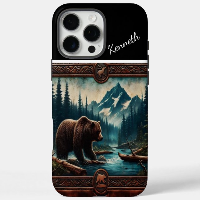 Mountain Stream Grizzly Case-Mate iPhone Case (Back)