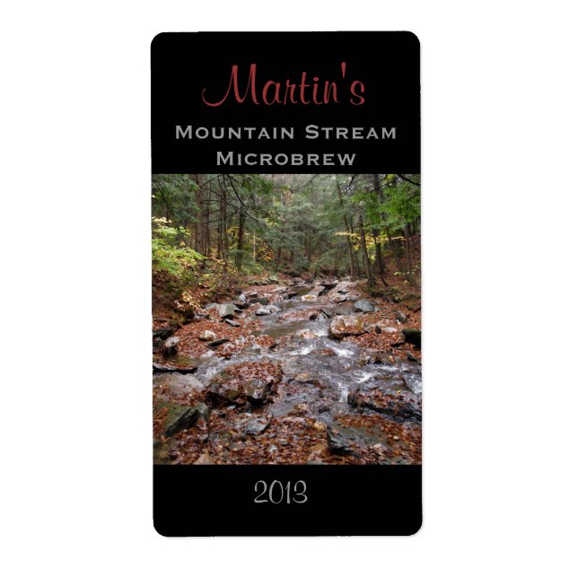 Mountain Stream Homebrew Label (Front)
