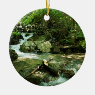 Mountain Stream in Cumberland Gap TN Ceramic Tree Decoration