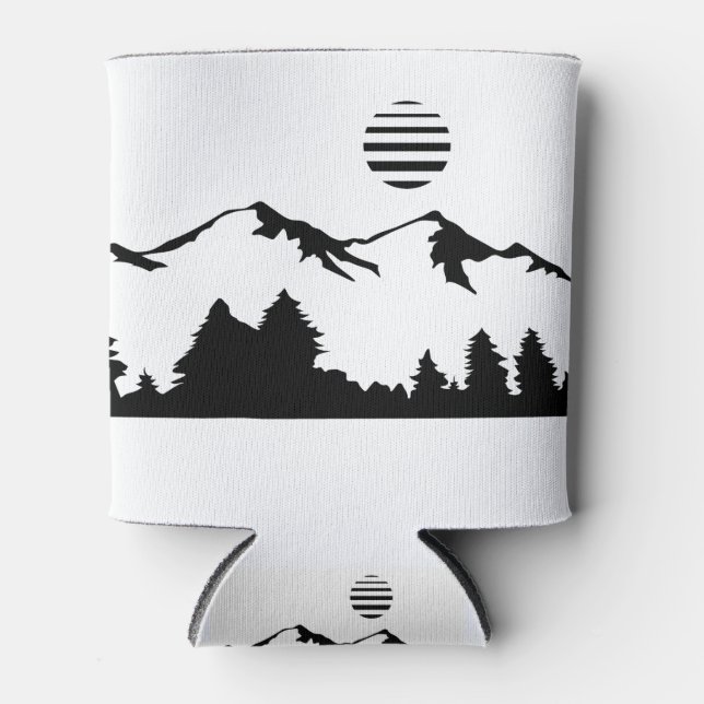 Mountain Sun Design Can Cooler (Front)