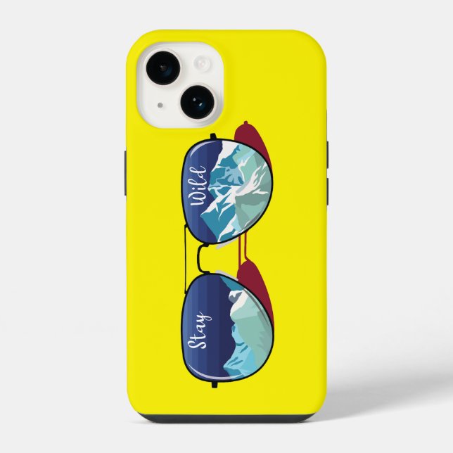 Mountain sun glasses iPhone case (Back)
