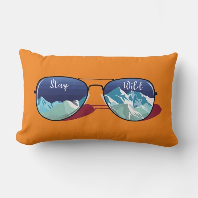 Mountain sun glasses lumbar cushion (Front)