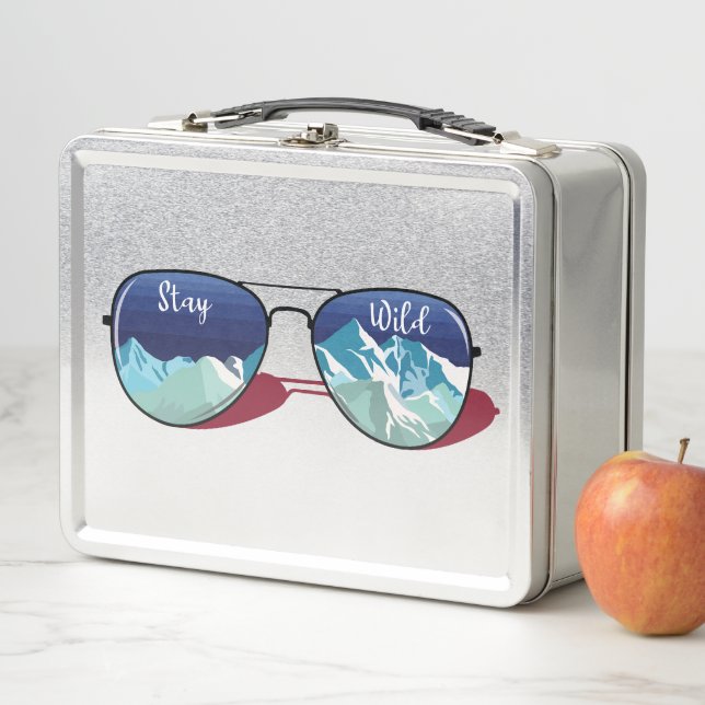 Mountain sun glasses metal lunch box (In Situ)