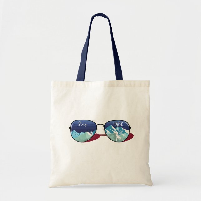 Mountain sun glasses tote bag (Front)