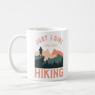 Mountain Sun Just A Girl Who Loves Hiking Camping Coffee Mug