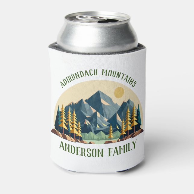 Mountain Sunrise Family Name  Can Cooler (Can Back)