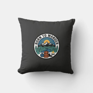 Mountain Sunrise Hiking Badge Cushion