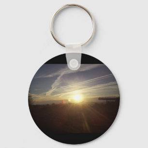 Mountain sunrise key ring