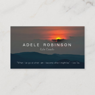 Mountain Sunrise Motivational Speaker Life Coach Business Card
