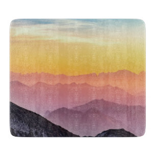 Mountain Sunrise Peaceful Colorful Inspirational Cutting Board