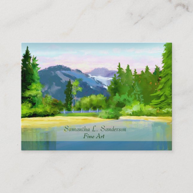 Mountain Sunrise Scene Fine Art Business Card (Front)