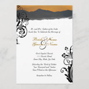 Mountain Sunrise Wedding Invitation