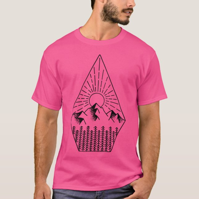 Mountain Sunset Active T-Shirt (Front)