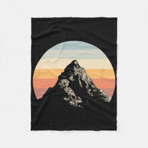 Mountain Sunset Circle Rainbow Outdoor Nature Fleece Blanket