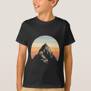 Mountain Sunset Circle Rainbow Outdoor Nature  T-Shirt