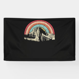 Mountain Sunset Circle Rainbow Outdoors Nature Banner