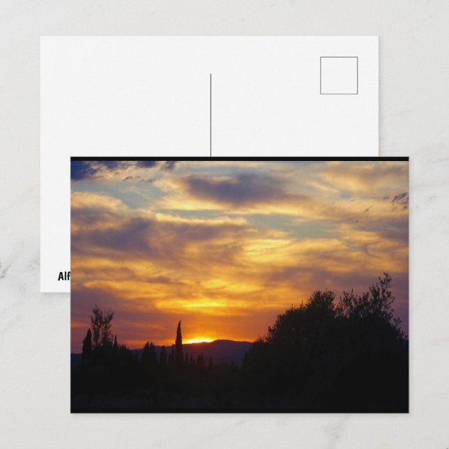 Mountain Sunset Landscape Postcard (Front/Back)