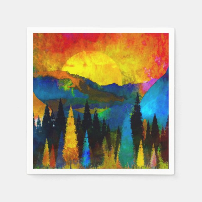 Mountain sunset  napkin (Front)