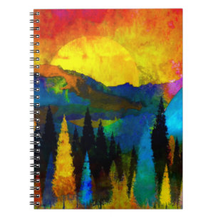 Mountain sunset  notebook
