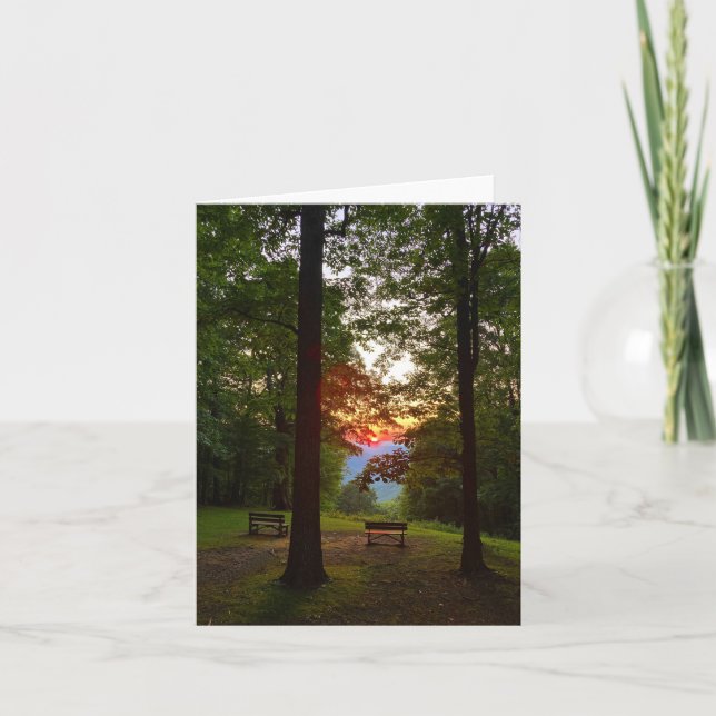 mountain sunset notecard (blank inside) (Front)