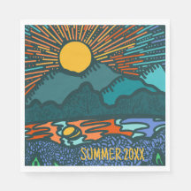 Mountain sunset Personalised Camping Picnic