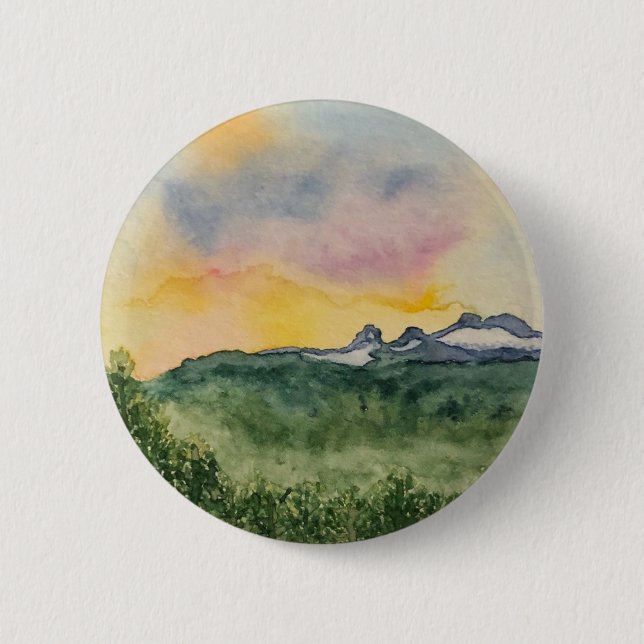 Mountain Sunset Pin (Front)